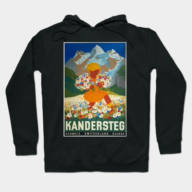 Kandersteg,Switzerland,Ski Poster Hoodie by BokeeLee